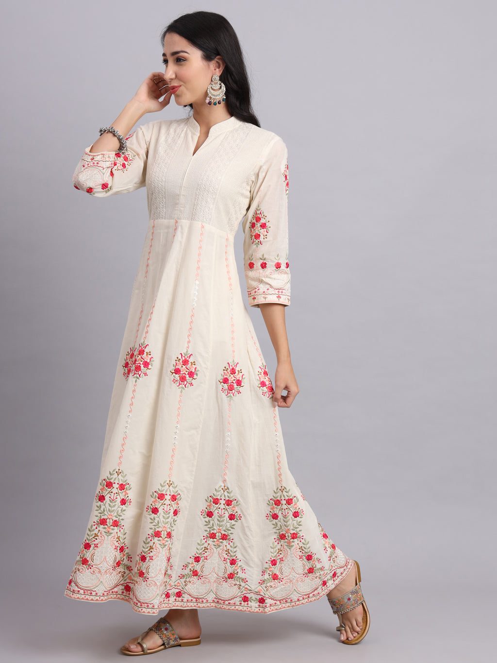 Anarkali with Lining 2 – Subtle Grace, All-Day Comfort – Perfect for Weddings & Festive Occasions