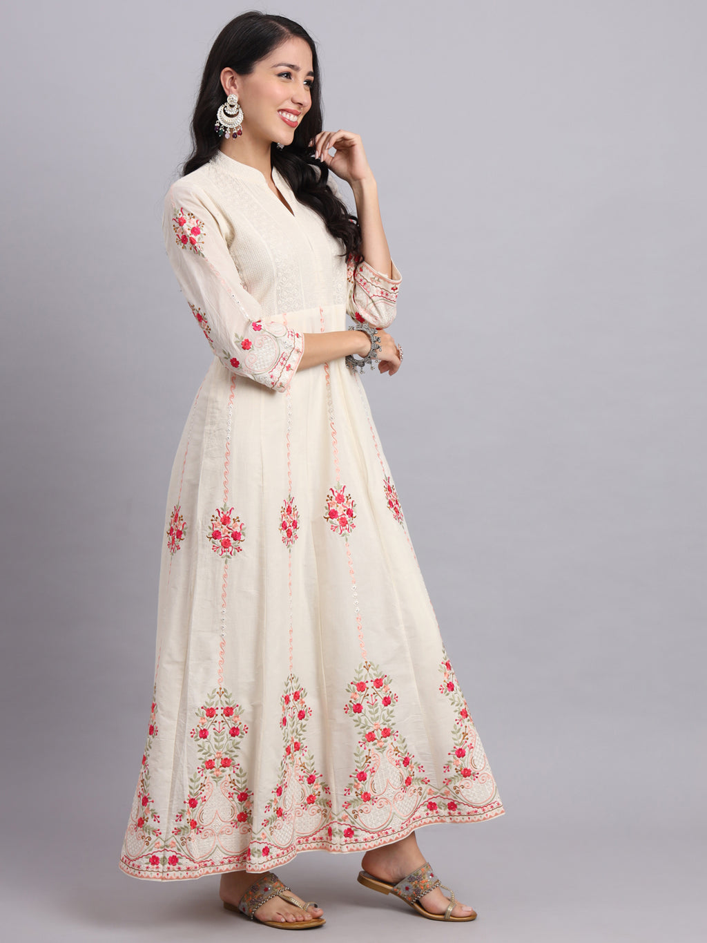 Anarkali with Lining 2 – Subtle Grace, All-Day Comfort – Perfect for Weddings & Festive Occasions