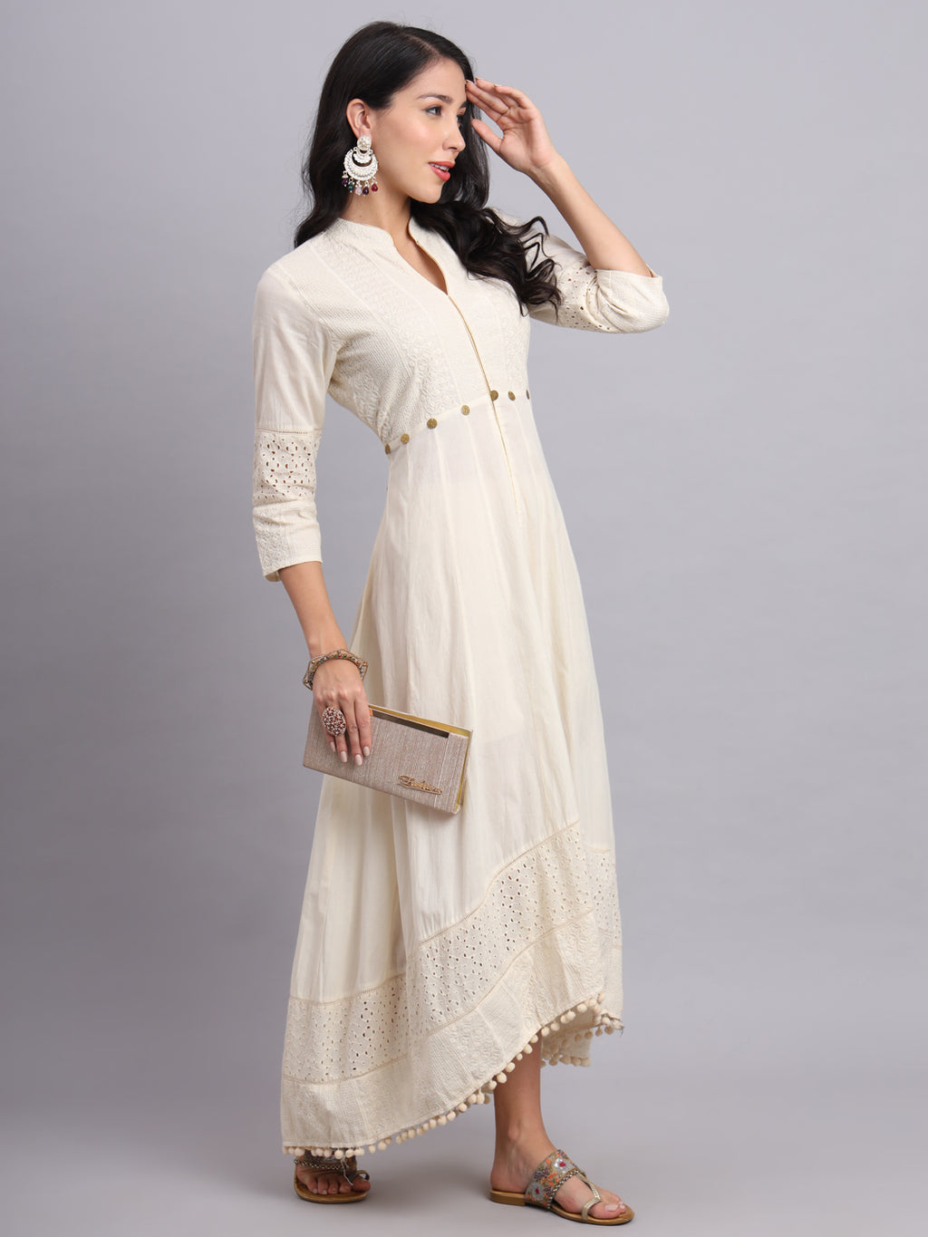 Quins Anarkali – Timeless Elegance with Chikankari Work