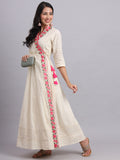 Floral Embroidered Side Tie Angrakha – Elegant Traditional Wear for Women