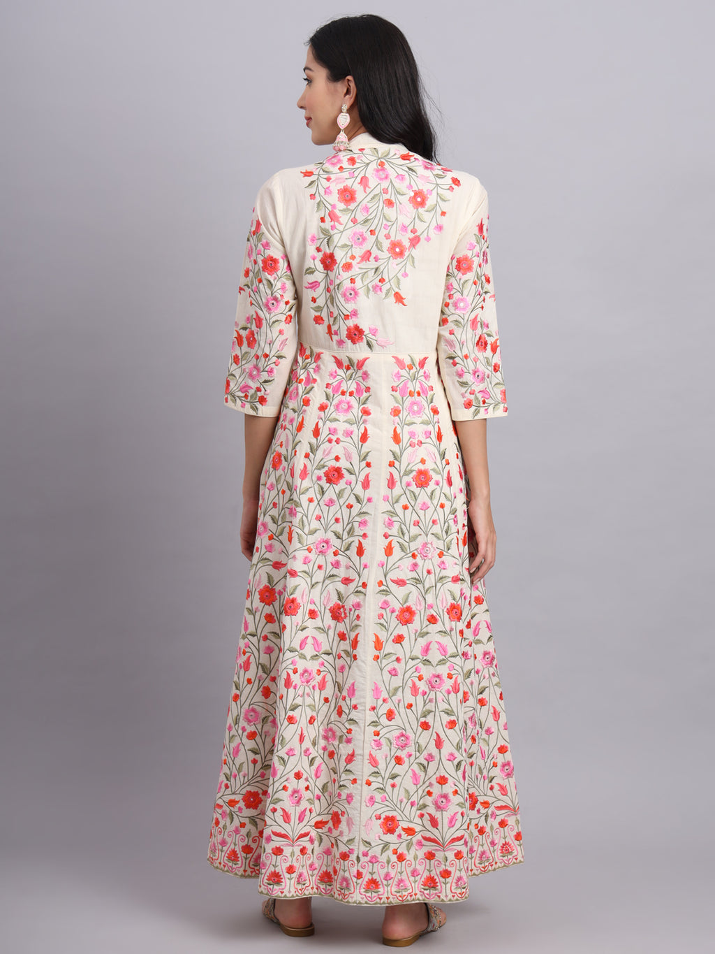 Rose Anarkali Dress with Lining – Perfect for Weddings & Festive Occasions
