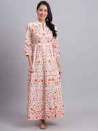 Rose Anarkali Dress with Lining – Perfect for Weddings & Festive Occasions
