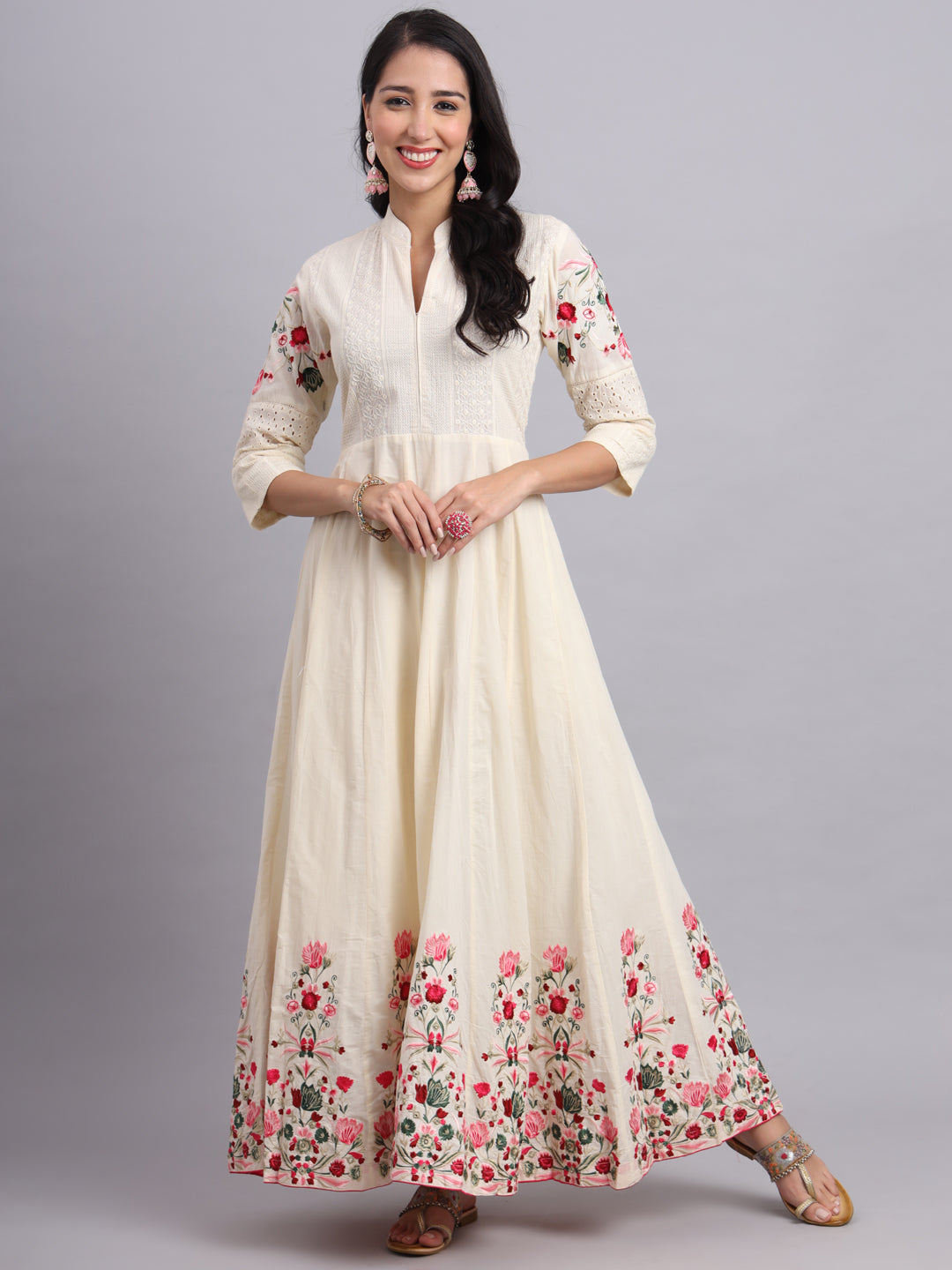 Gul-e-Noor Anarkali Dress – Floral Embroidered Anarkali for Women