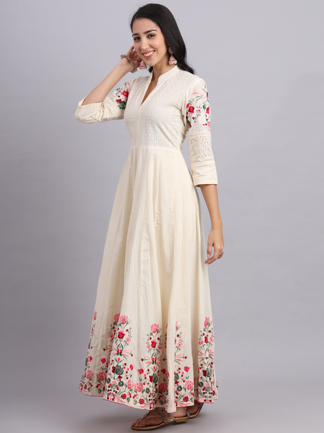 Gul-e-Noor Anarkali Dress – Floral Embroidered Anarkali for Women