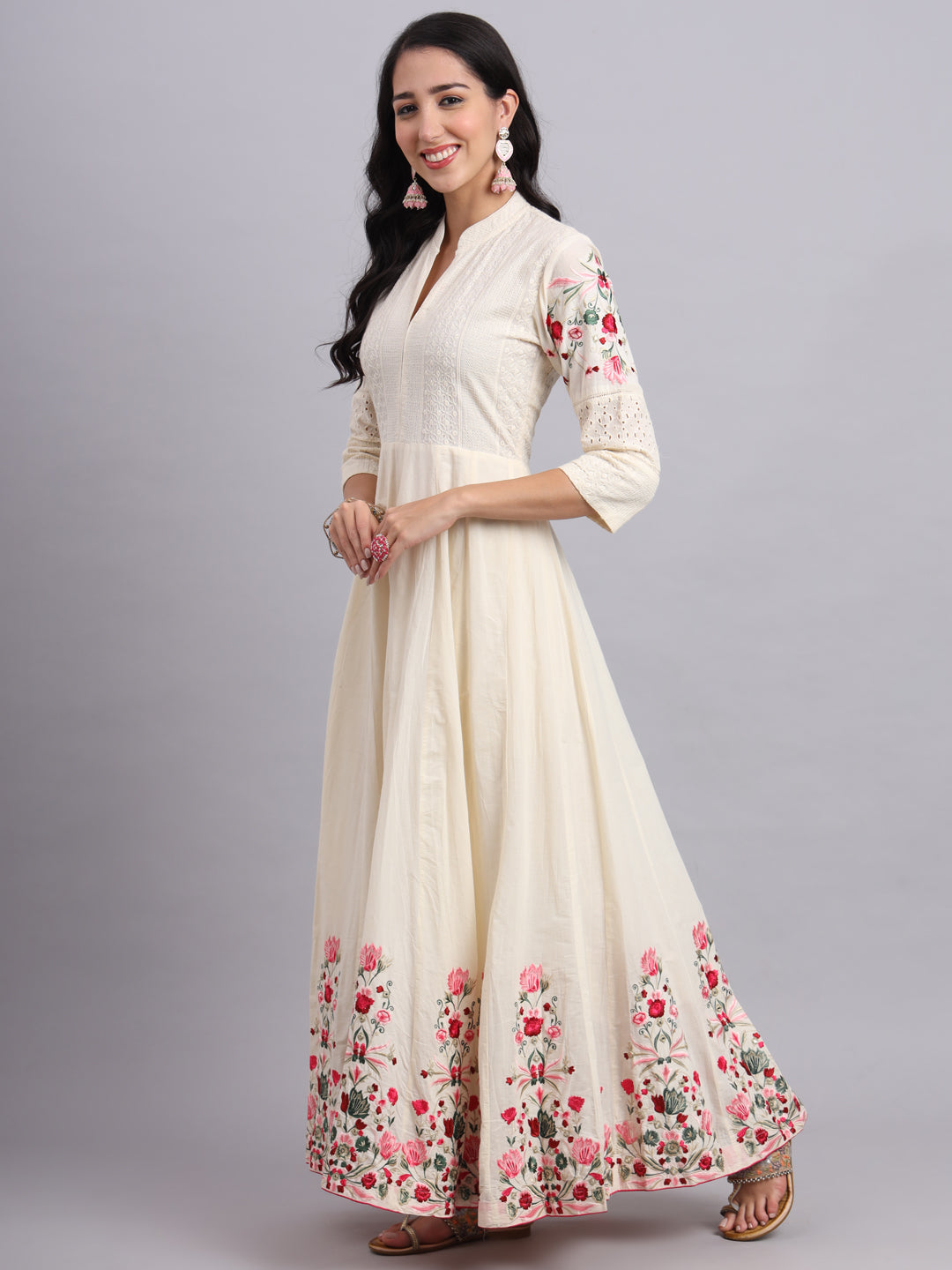 Gul-e-Noor Anarkali Dress – Floral Embroidered Anarkali for Women