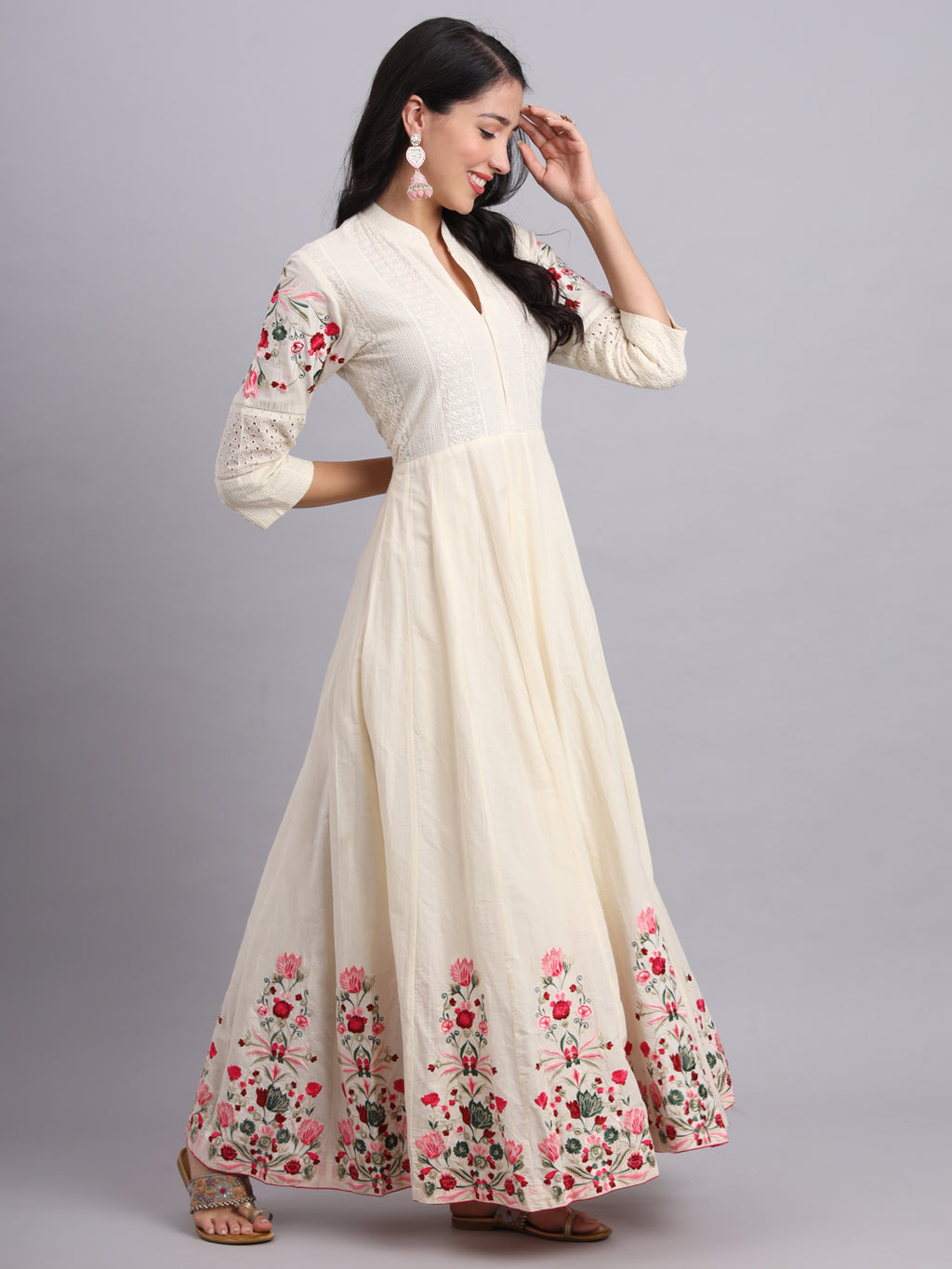 Gul-e-Noor Anarkali Dress – Floral Embroidered Anarkali for Women