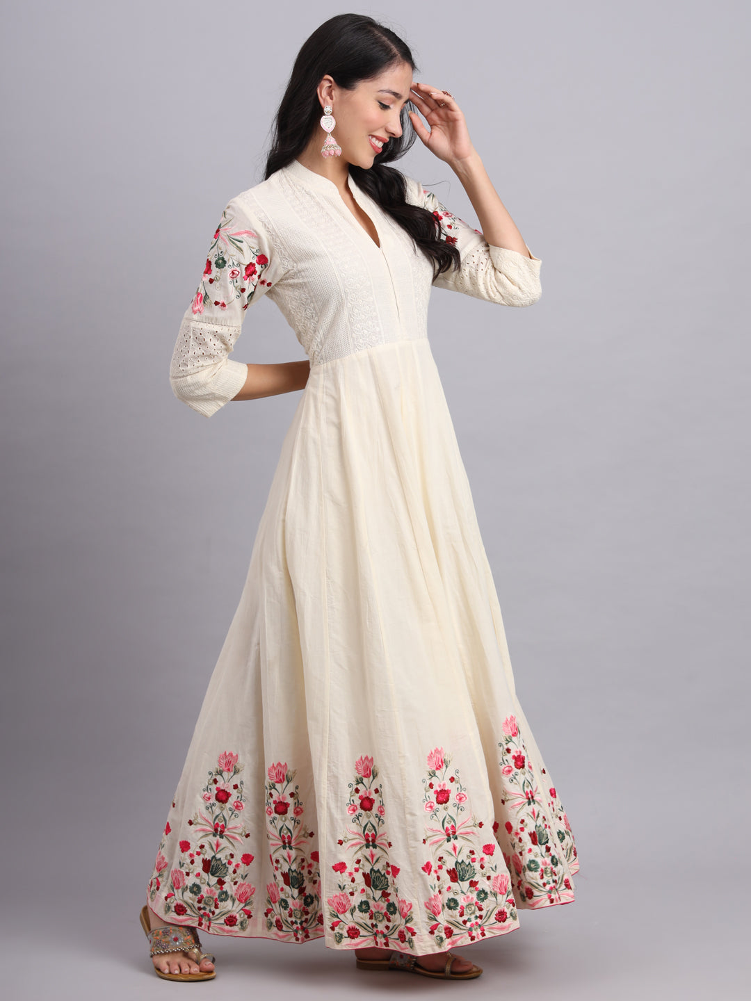 Gul-e-Noor Anarkali Dress – Floral Embroidered Anarkali for Women