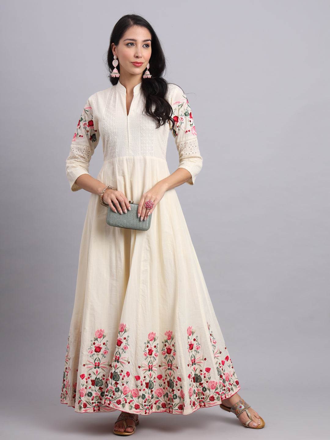 Gul-e-Noor Anarkali Dress – Floral Embroidered Anarkali for Women