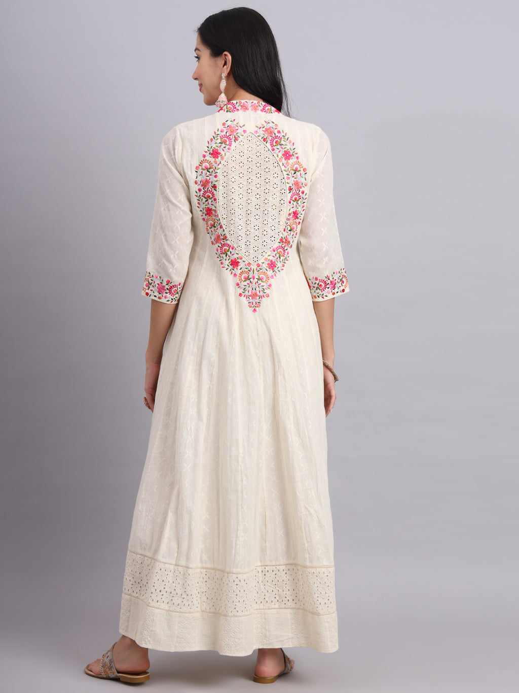 Kareena Anarkali – Elegant Flow with Parsi Embroidery