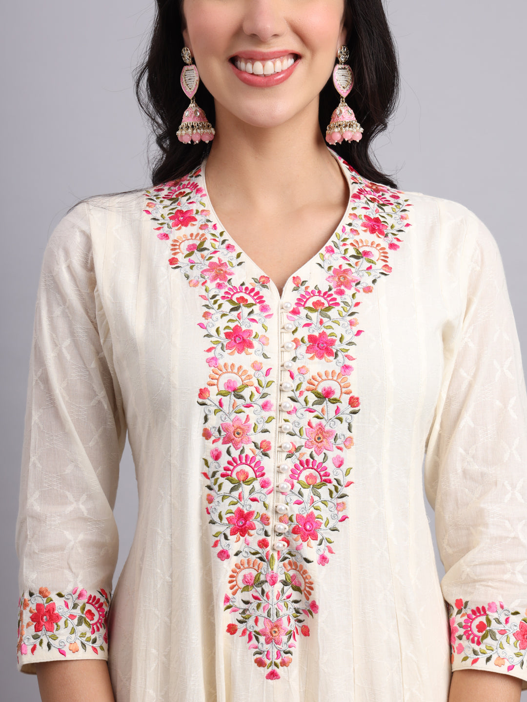 Kareena Anarkali – Elegant Flow with Parsi Embroidery