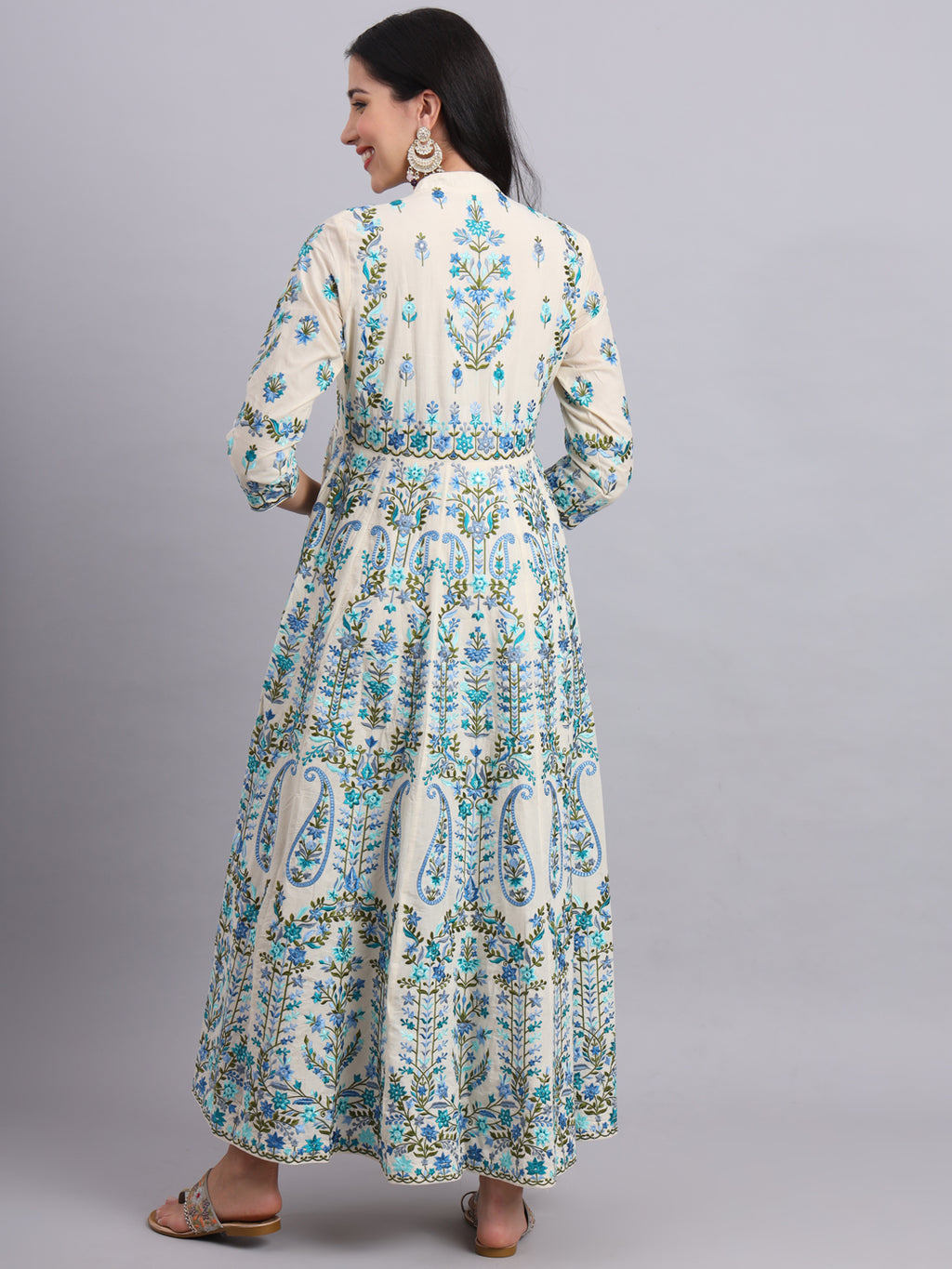 Kashmiri Anarkali – Regal Grace with Parsi Embroidery