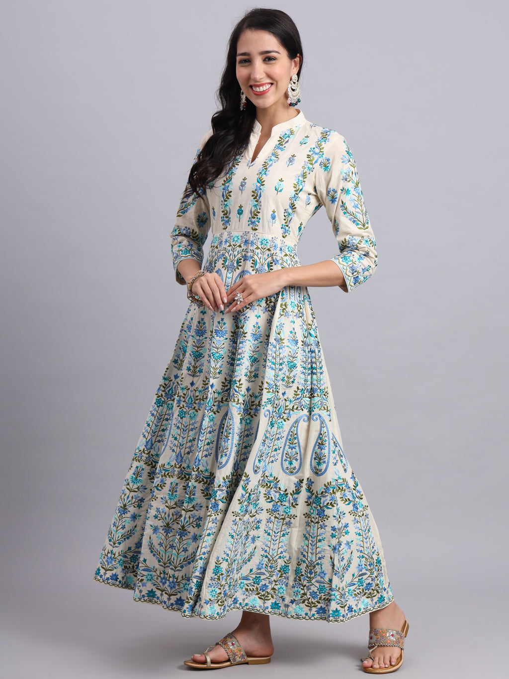 Kashmiri Anarkali – Regal Grace with Parsi Embroidery