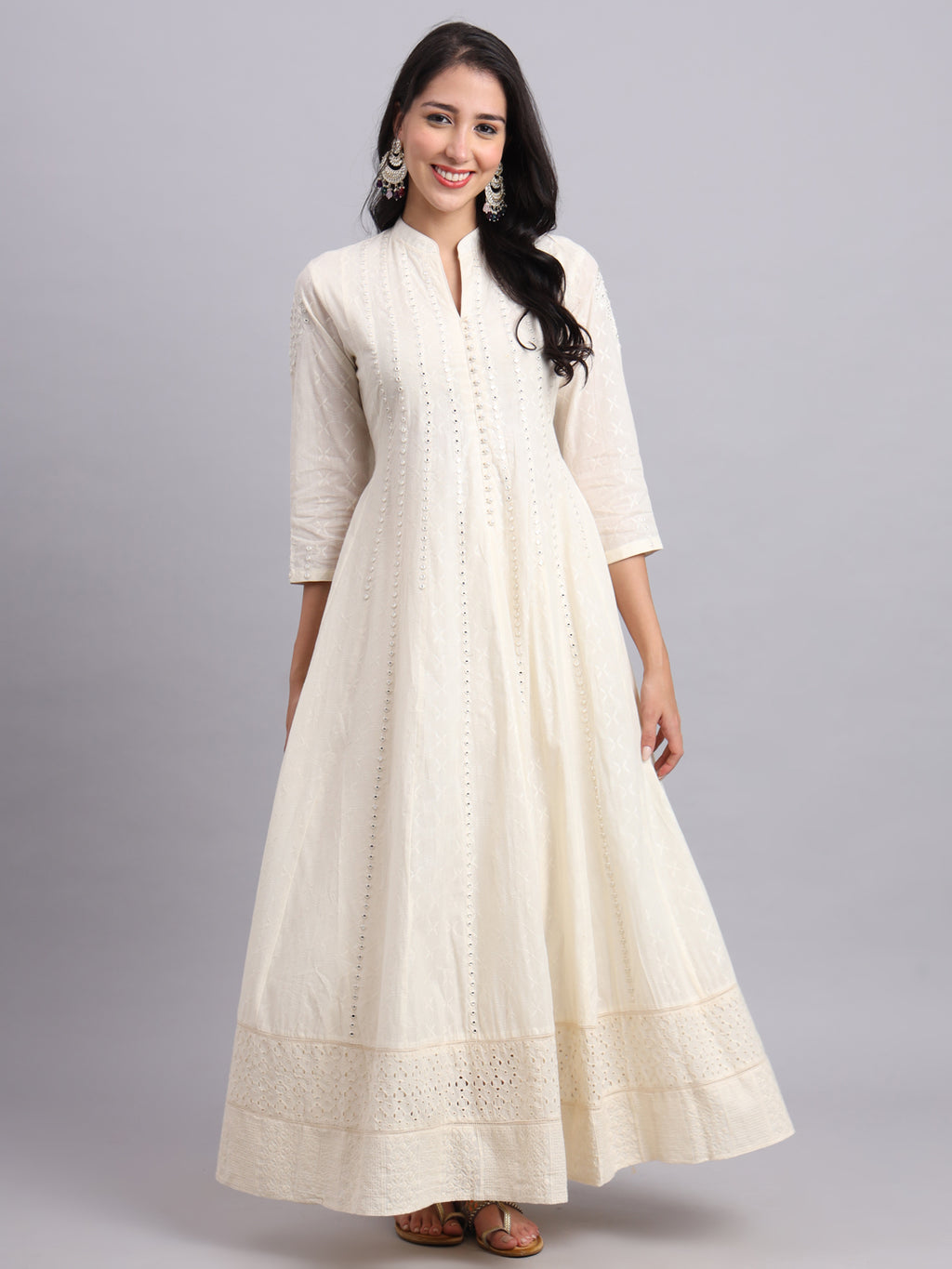 Quins Anarkali – Timeless Elegance with Chikan Work