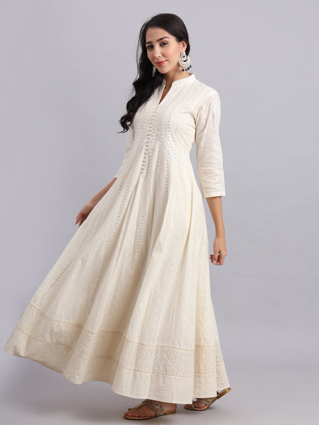 Quins Anarkali – Timeless Elegance with Chikan Work