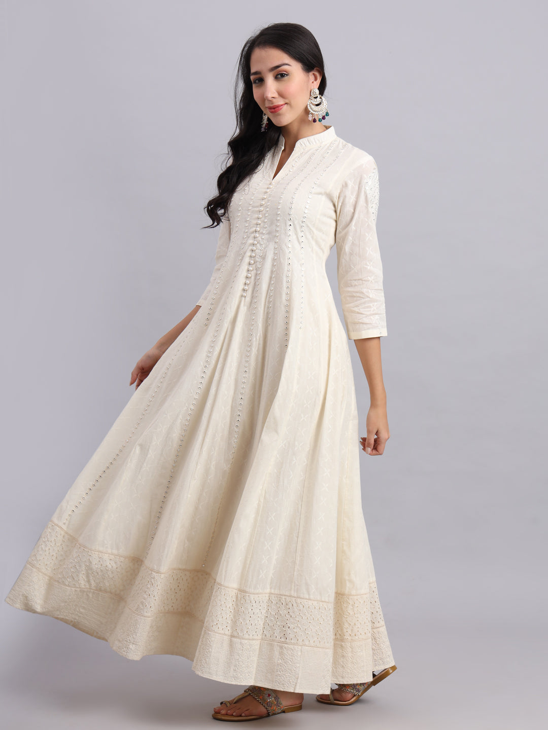 Quins Anarkali – Timeless Elegance with Chikan Work