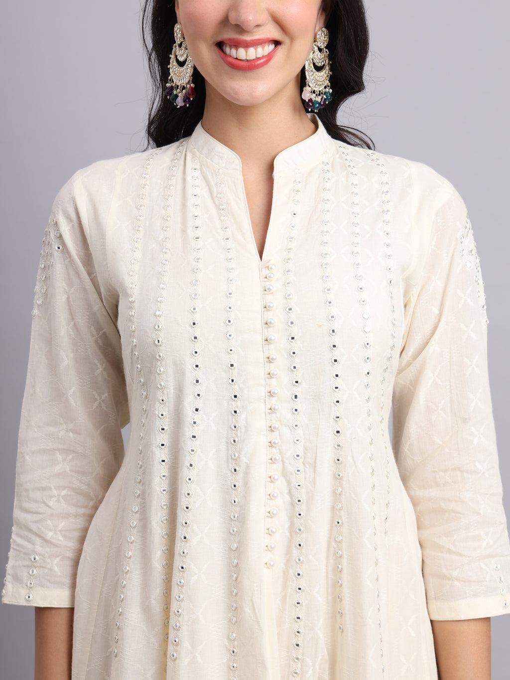 Quins Anarkali – Timeless Elegance with Chikan Work
