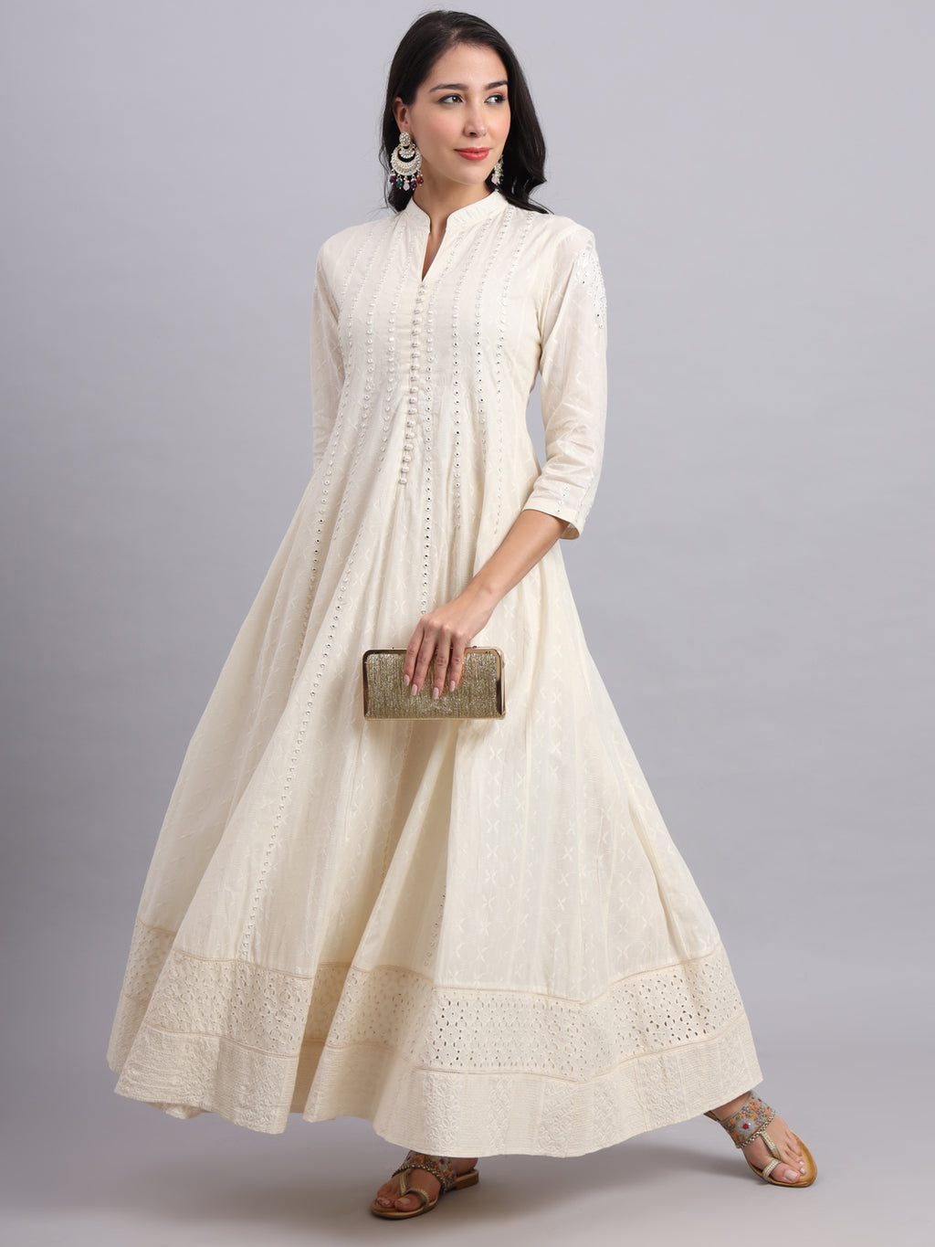 Quins Anarkali – Timeless Elegance with Chikan Work