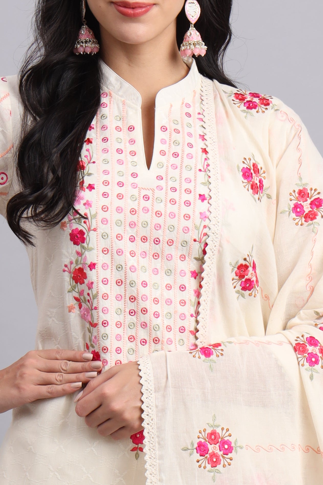 Parsi Embroidery Dod Kurta Set – Elegant Ethnic Wear for Women