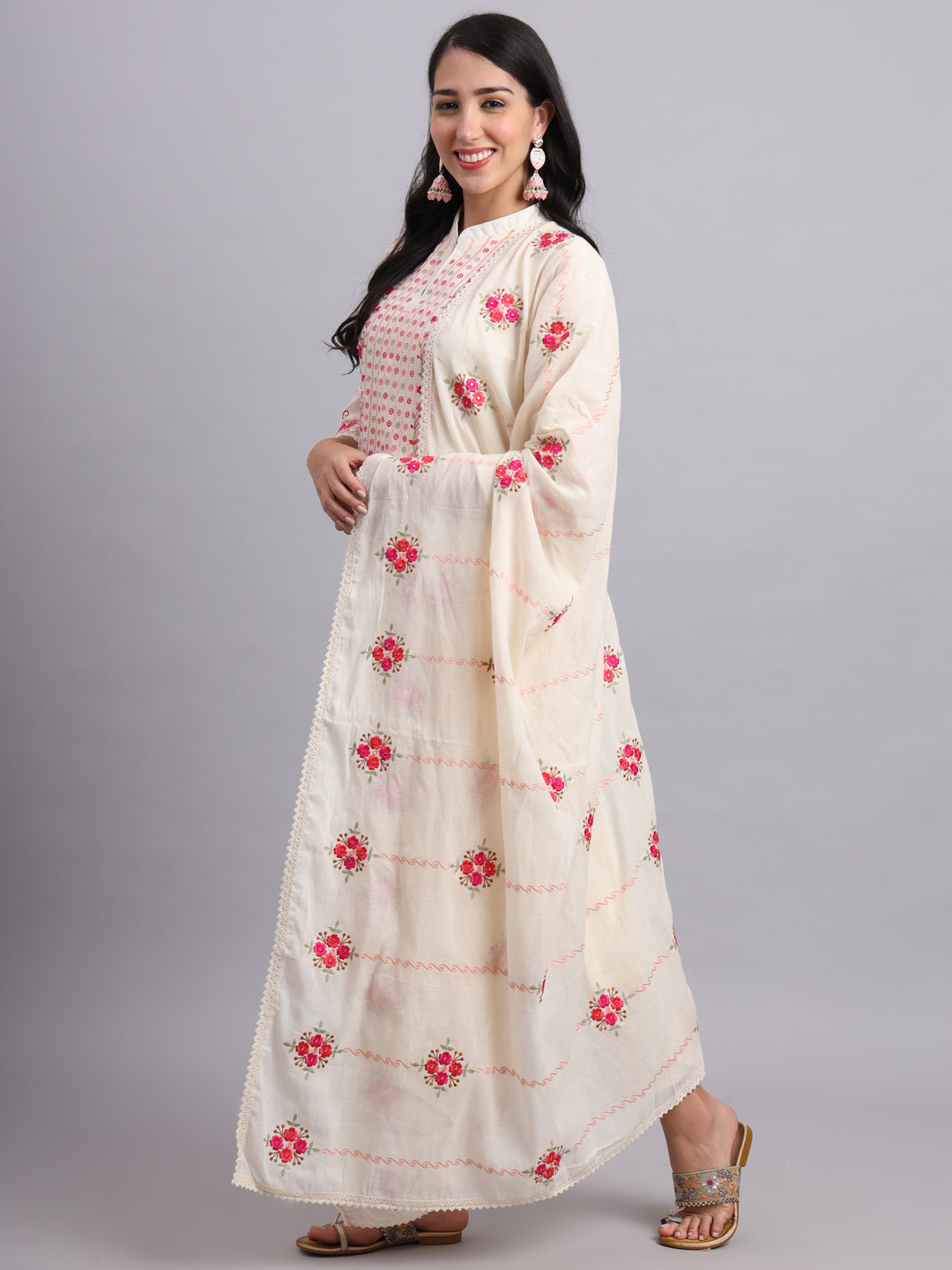 Parsi Embroidery Dod Kurta Set – Elegant Ethnic Wear for Women