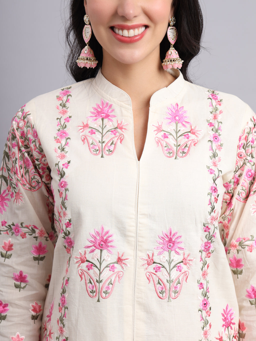 Pakiza Thiree Kurta Set – Women’s Parsi Embroidery Ethnic Wear for Weddings & Festivals