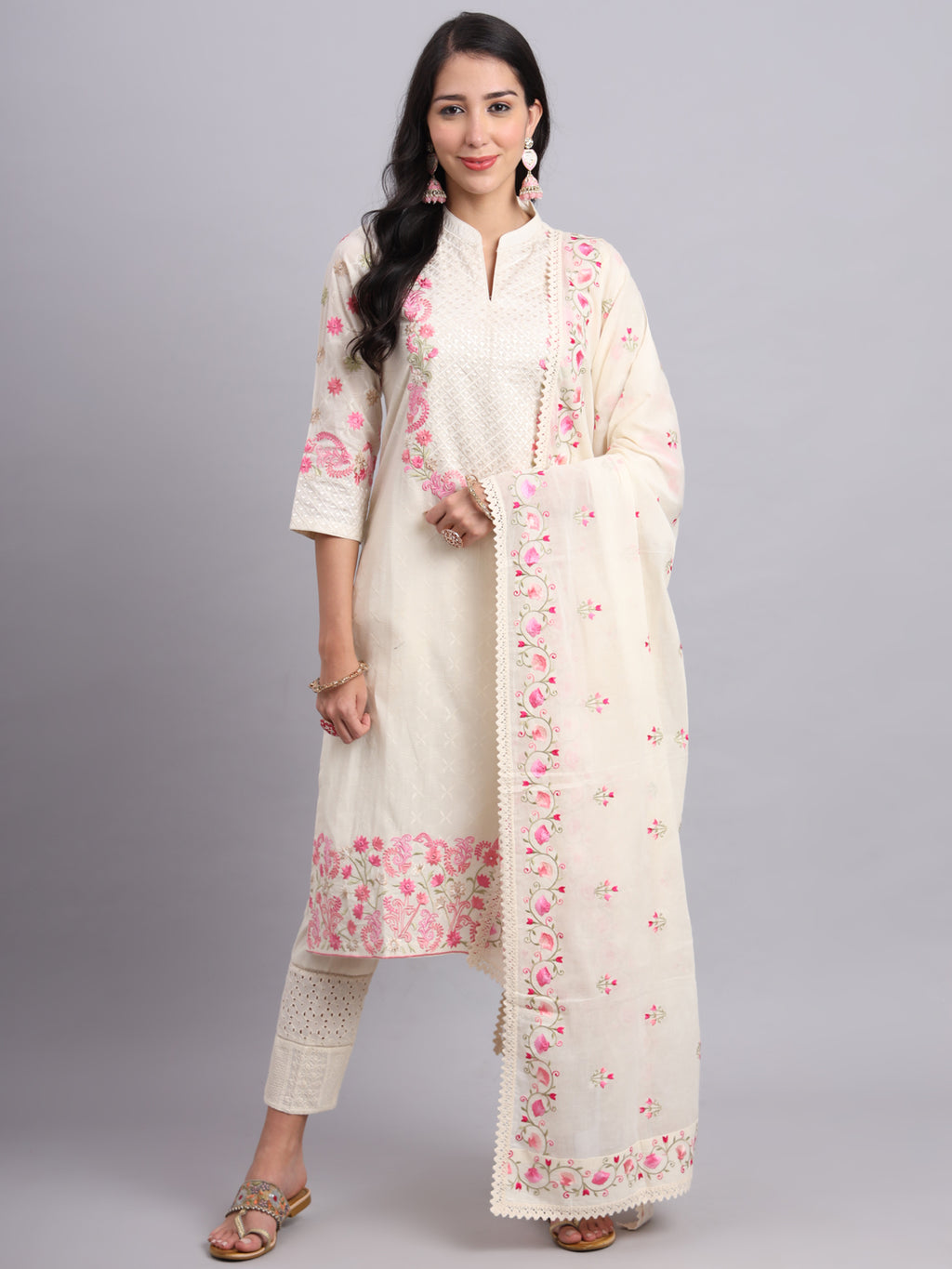Rajasthani Yug Kurta Set – Traditional Parsi Gara Embroidered Attire for Women