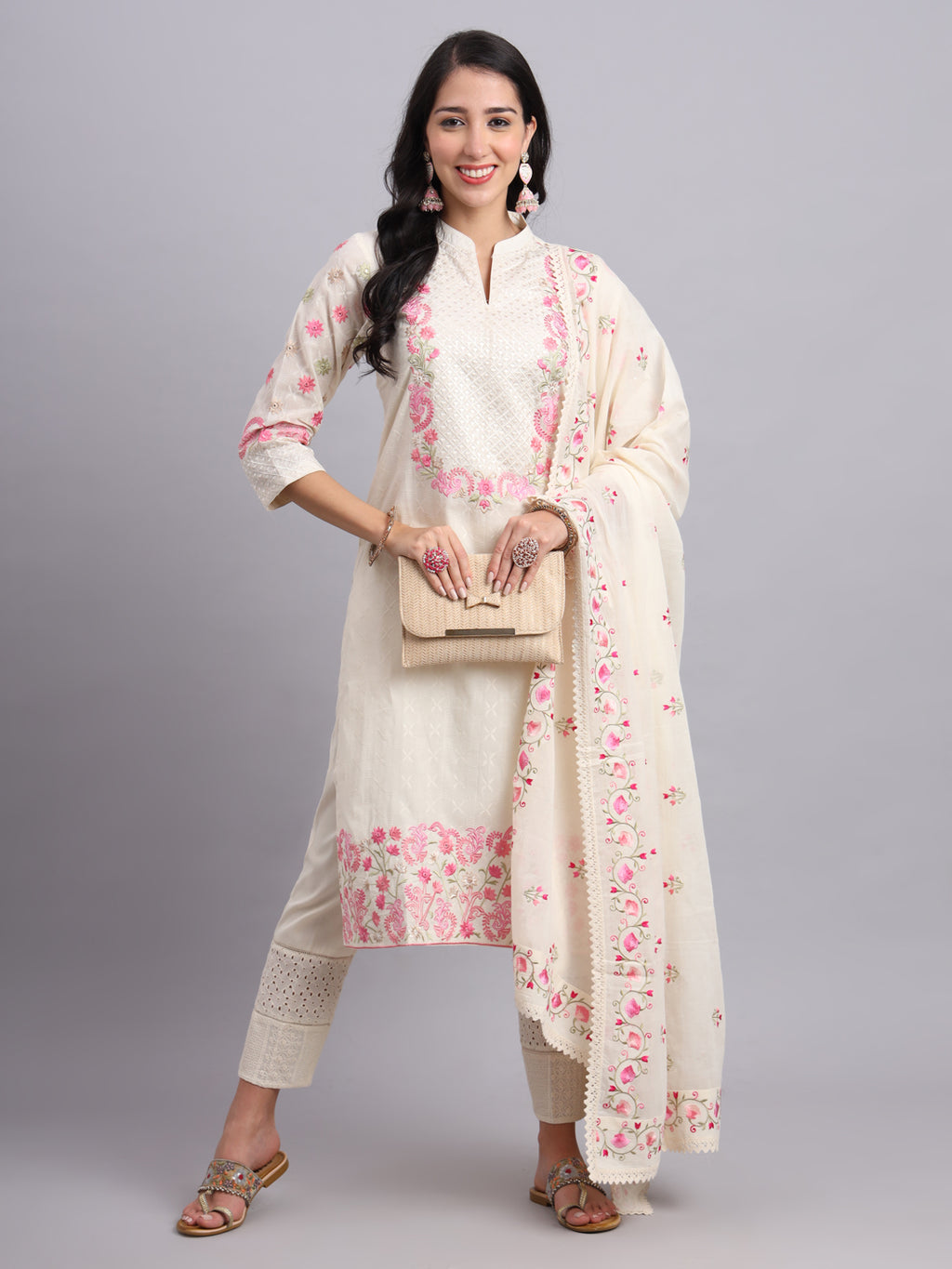 Rajasthani Yug Kurta Set – Traditional Parsi Gara Embroidered Attire for Women