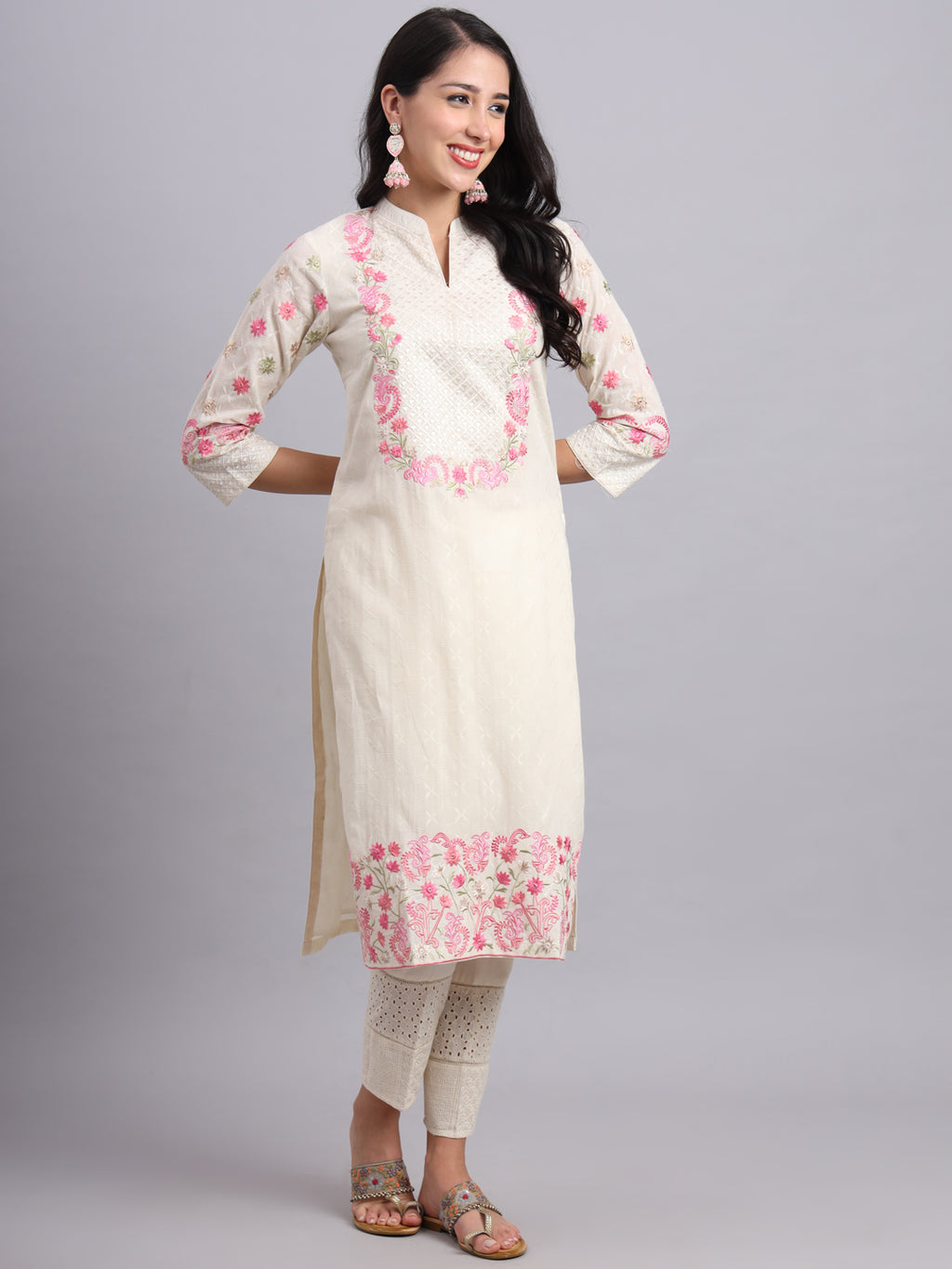 Rajasthani Yug Kurta Set – Traditional Parsi Gara Embroidered Attire for Women