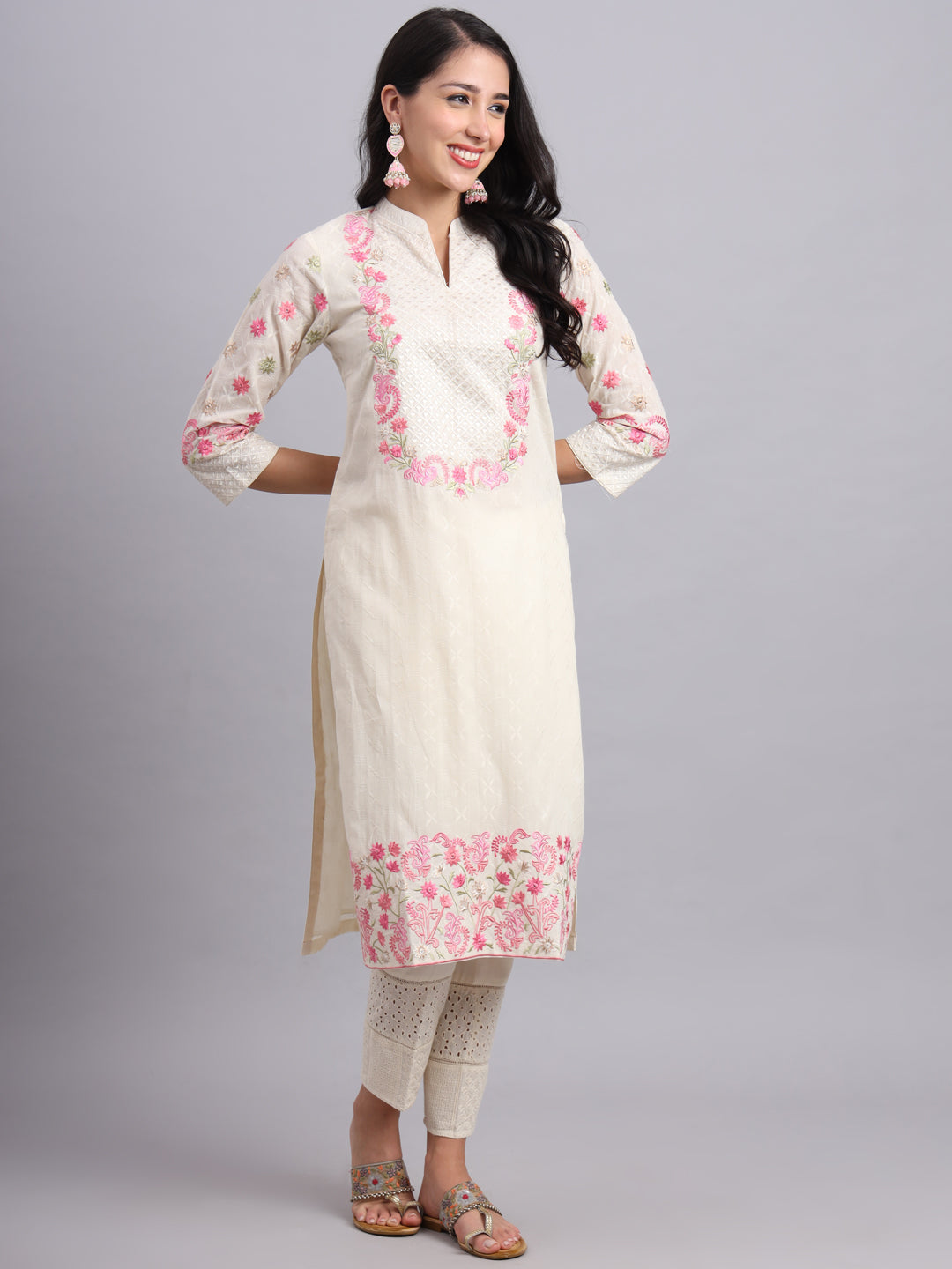 Rajasthani Yug Kurta Set – Traditional Parsi Gara Embroidered Attire for Women