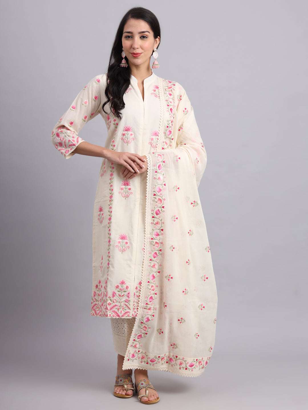 Pakiza Women's Elegant Three Kurta Set – Stylish Ethnic Wear for Festivals & Weddings