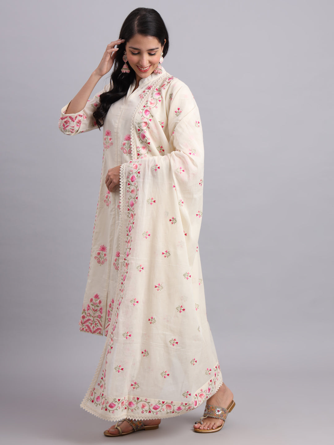 Pakiza Women's Elegant Three Kurta Set – Stylish Ethnic Wear for Festivals & Weddings