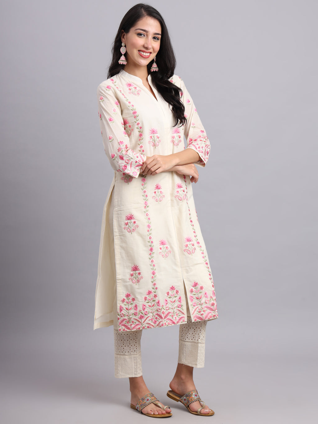 Pakiza Women's Elegant Three Kurta Set – Stylish Ethnic Wear for Festivals & Weddings