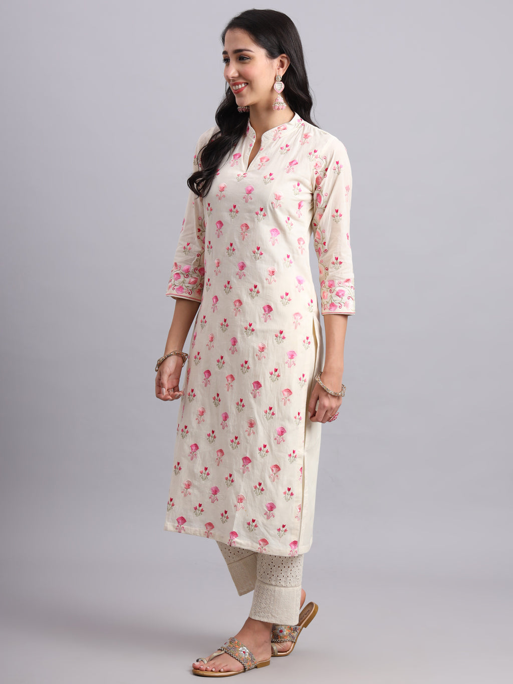 Barfi Kurta Set – Women’s Parsi Embroidery Ethnic Wear for Festive Occasions
