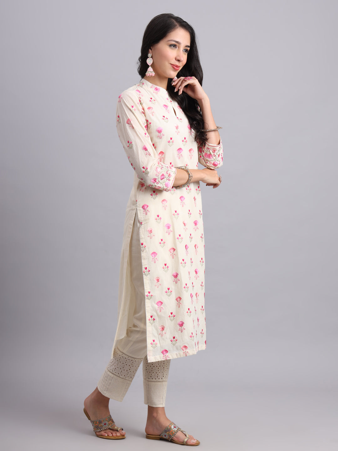Barfi Kurta Set – Women’s Parsi Embroidery Ethnic Wear for Festive Occasions