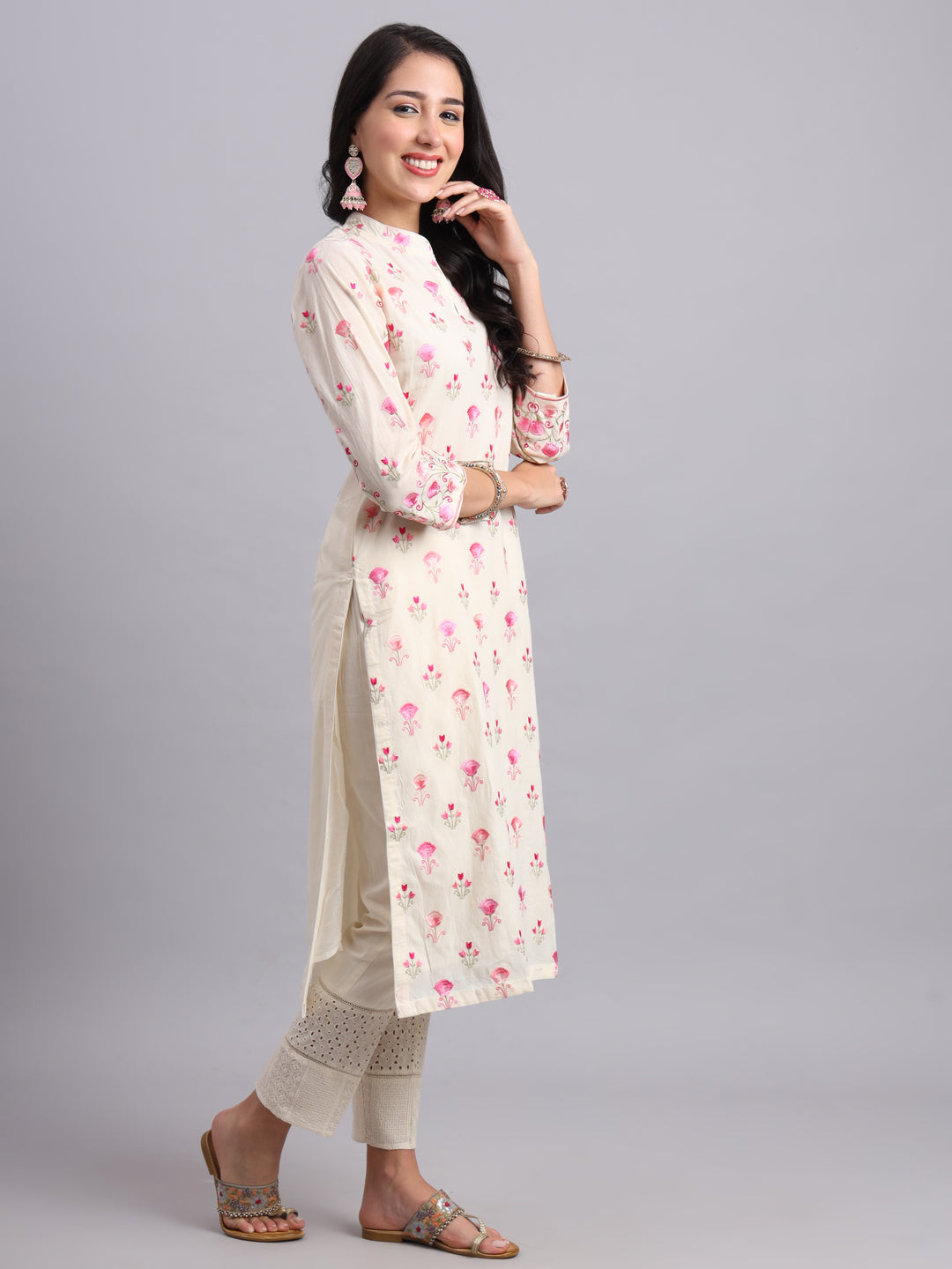 Barfi Kurta Set – Women’s Parsi Embroidery Ethnic Wear for Festive Occasions