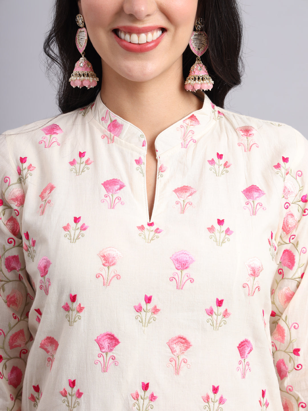 Barfi Kurta Set – Women’s Parsi Embroidery Ethnic Wear for Festive Occasions