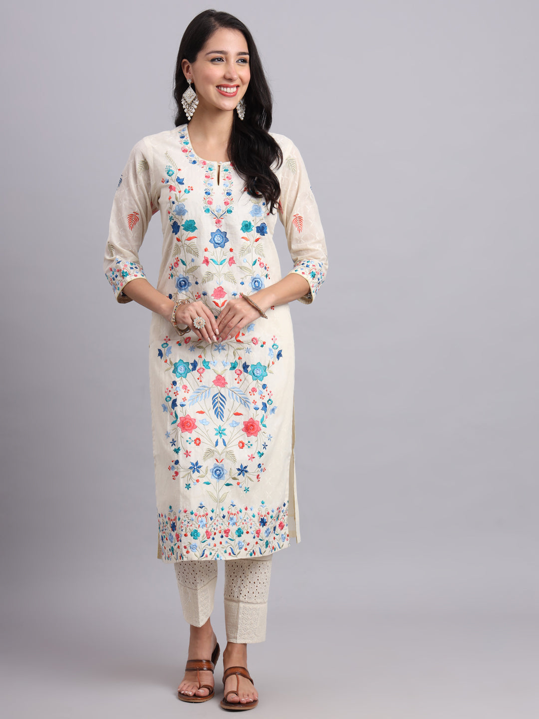 Floral Embroidered Liora Luxe Kurta Set