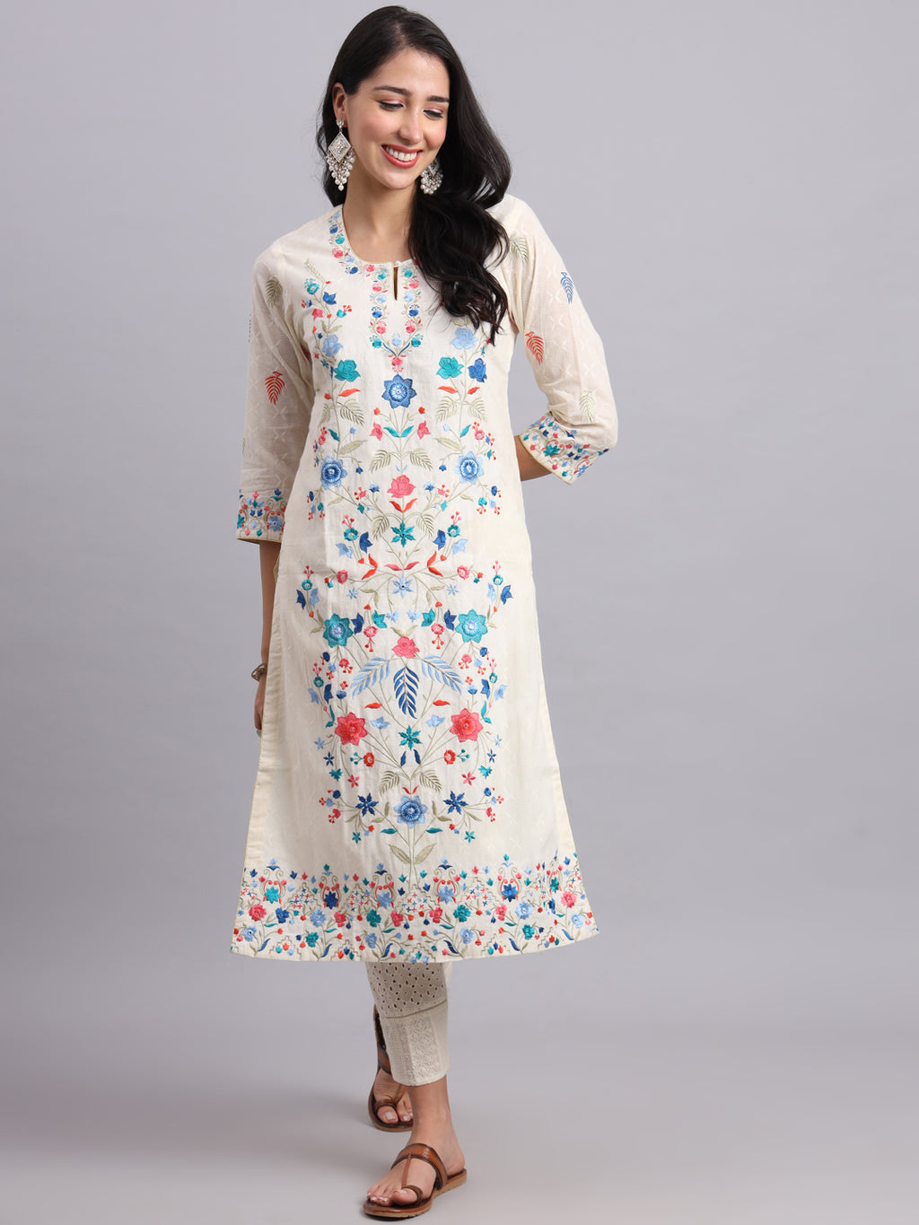 Floral Embroidered Liora Luxe Kurta Set