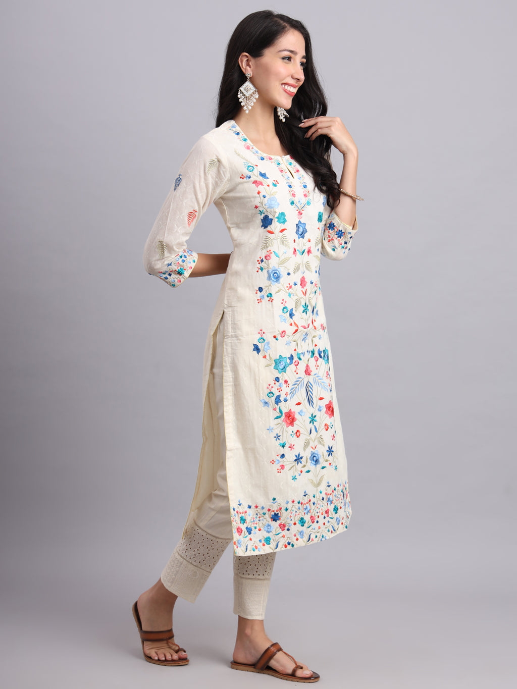 Floral Embroidered Liora Luxe Kurta Set