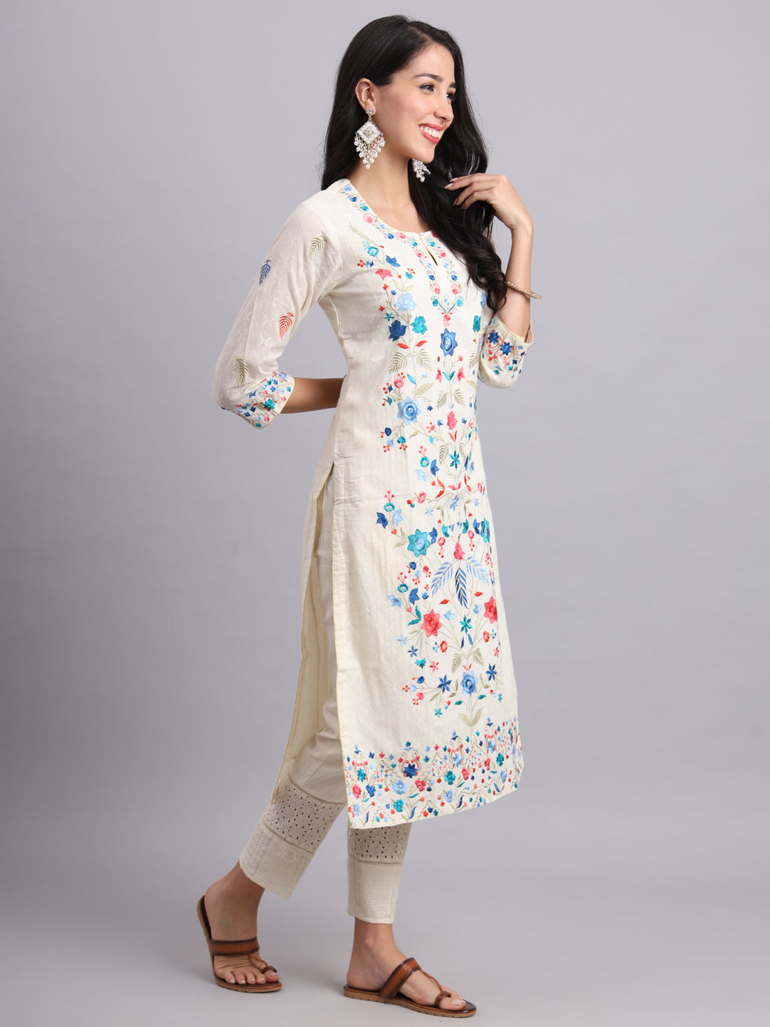 Floral Embroidered Liora Luxe Kurta Set