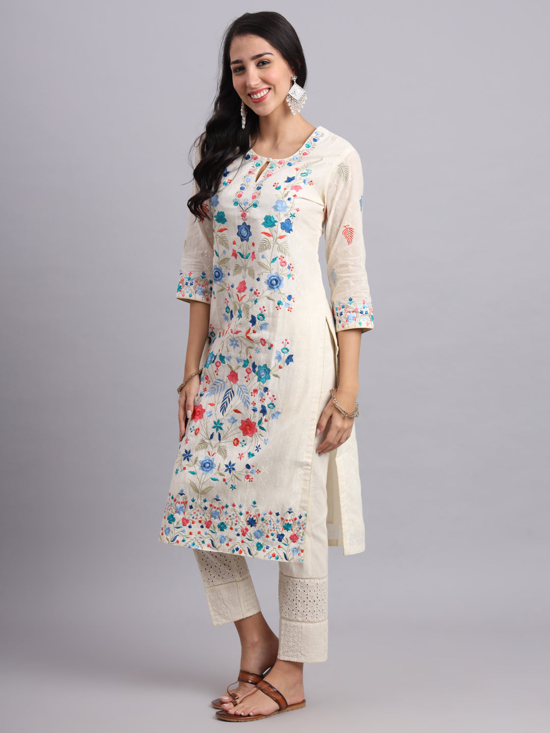 Floral Embroidered Liora Luxe Kurta Set