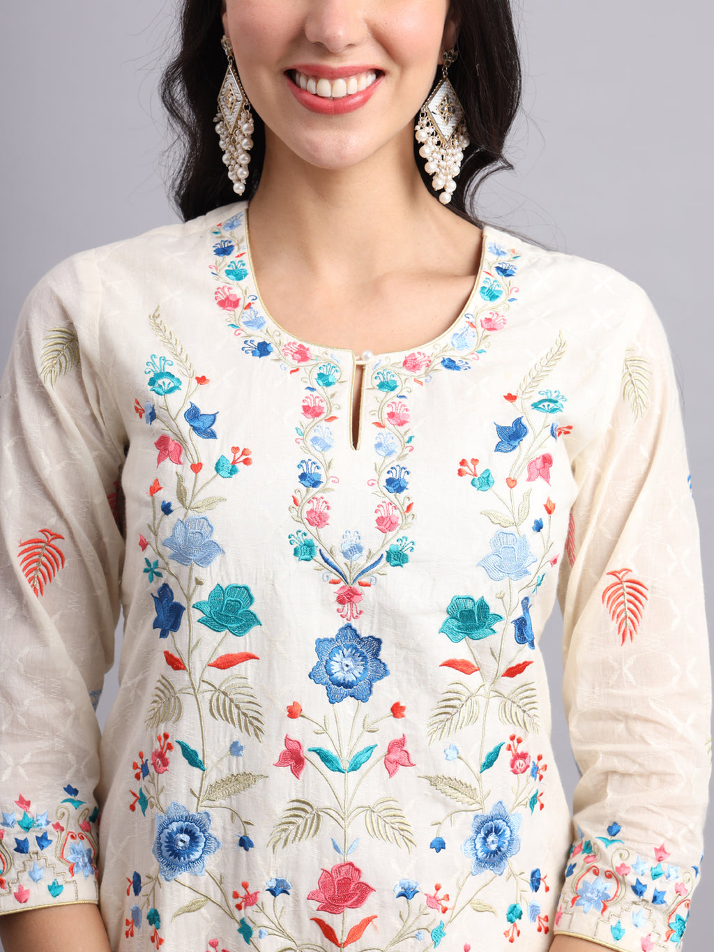 Floral Embroidered Liora Luxe Kurta Set