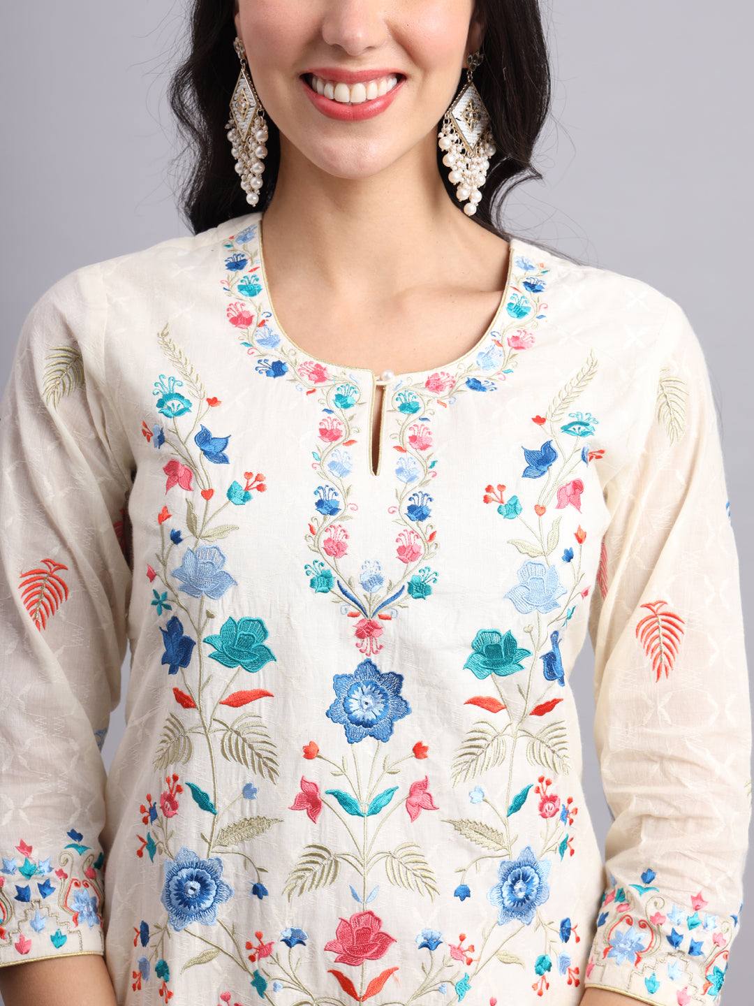 Floral Embroidered Liora Luxe Kurta Set