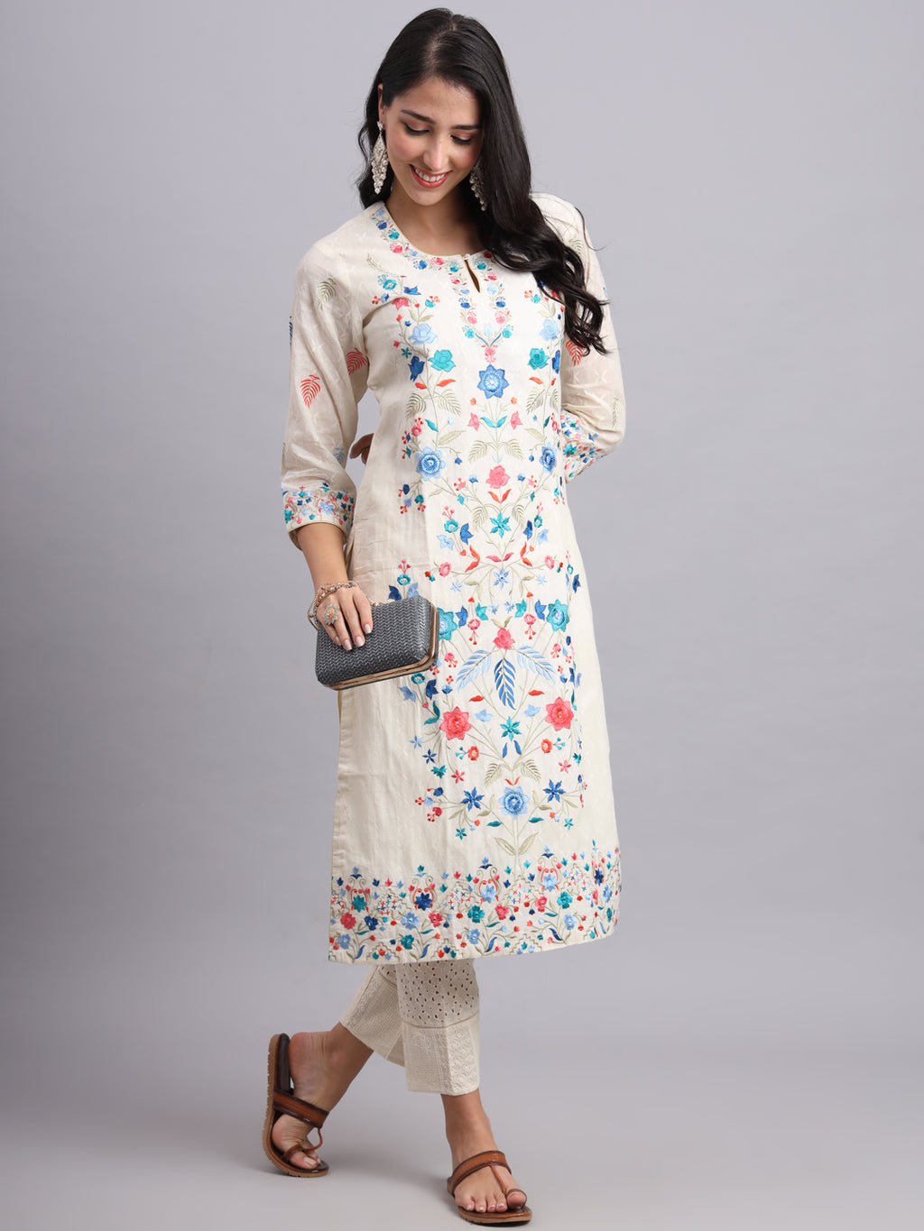 Floral Embroidered Liora Luxe Kurta Set
