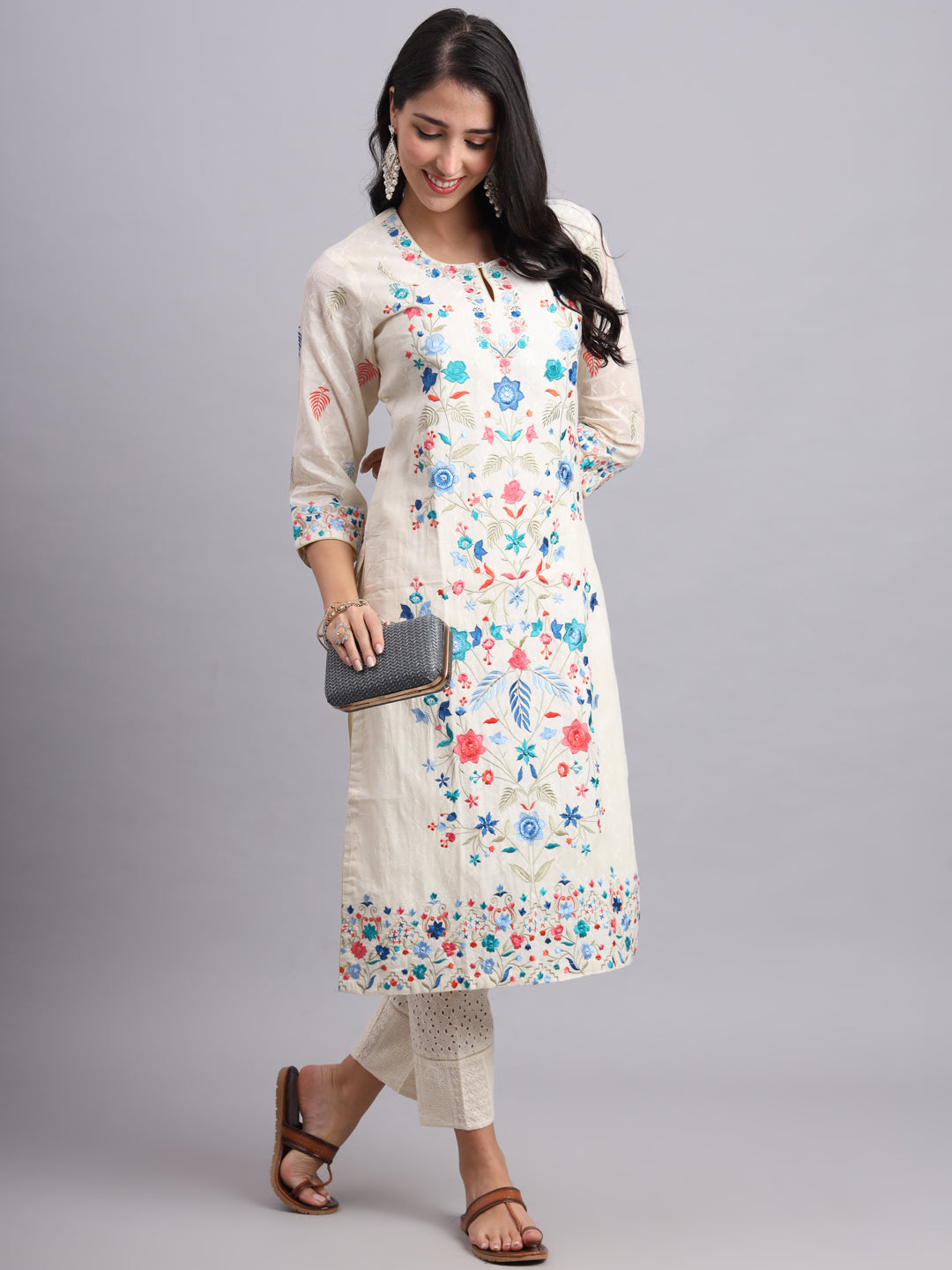 Floral Embroidered Liora Luxe Kurta Set