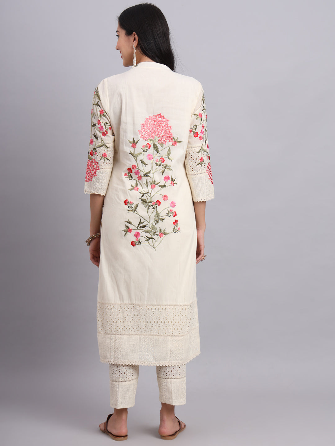 Classic White Cotton Kurta Palazzo Set – Everyday Comfort & Style for Women