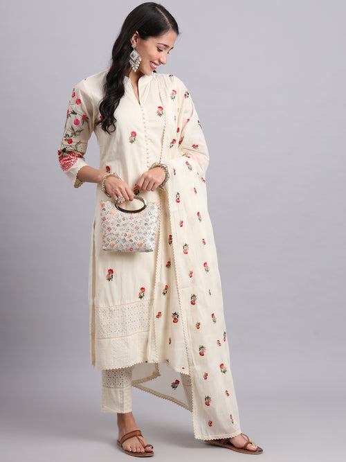 Back Embroidery Kurta Set – Graceful Parsi Embroidery Style