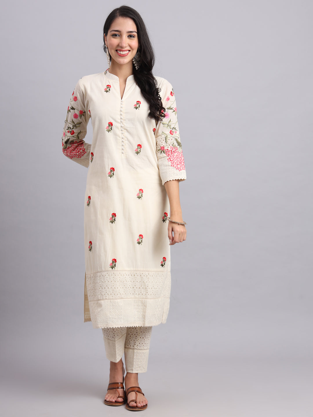 Classic White Cotton Kurta Palazzo Set – Everyday Comfort & Style for Women