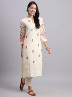 Back Embroidery Kurta Set – Graceful Parsi Embroidery Style