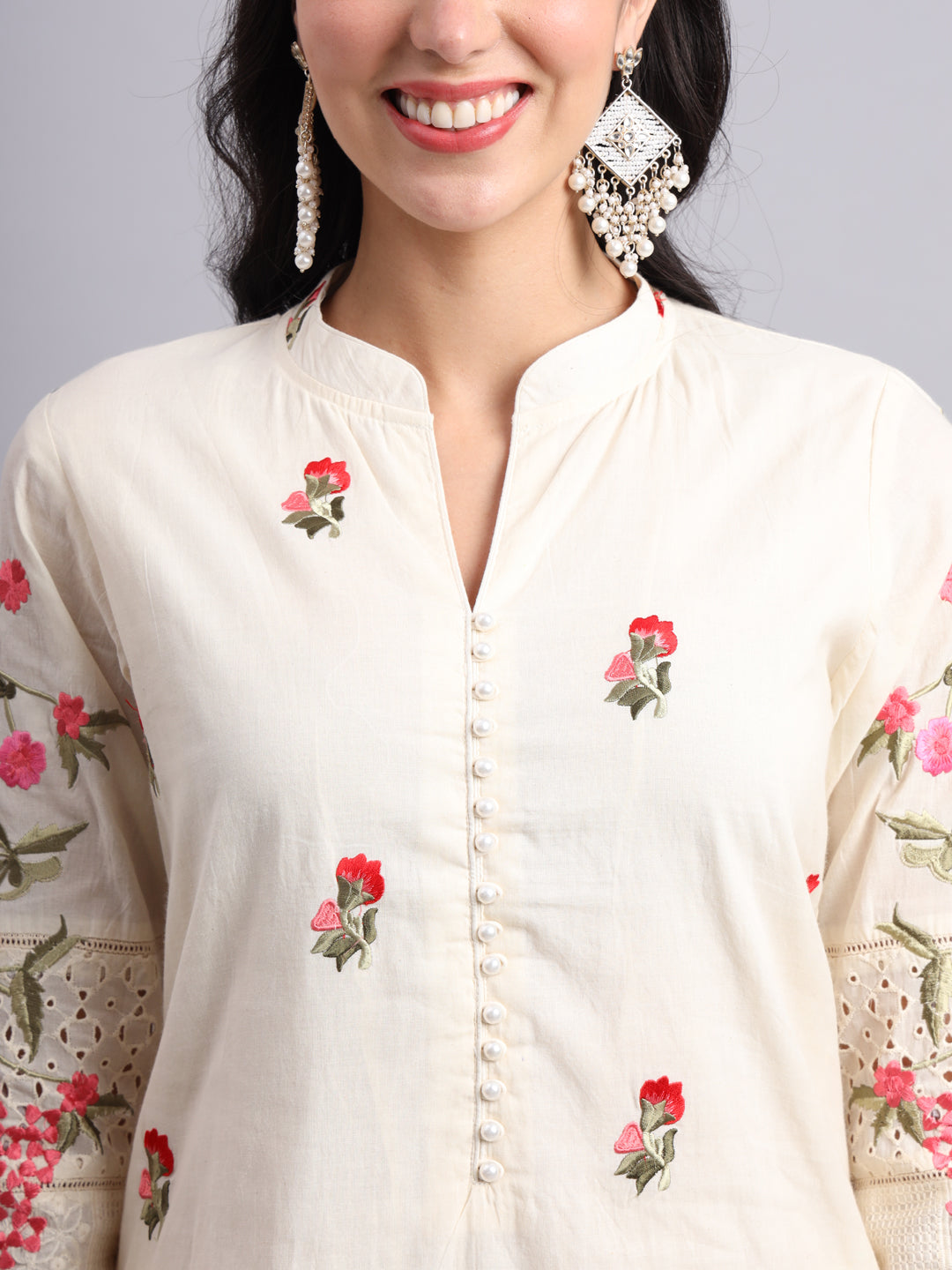 Classic White Cotton Kurta Palazzo Set – Everyday Comfort & Style for Women