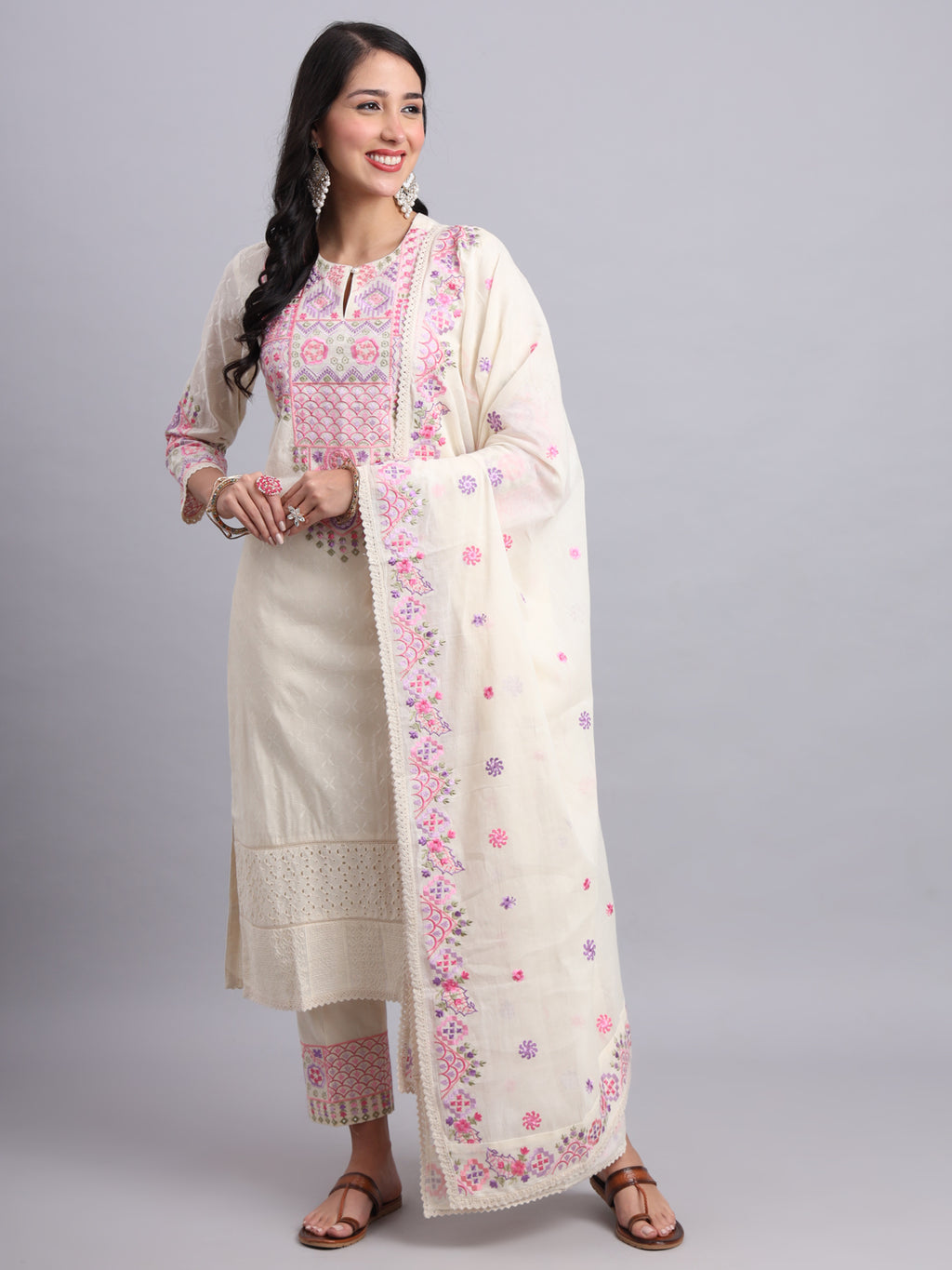 Rajasthani Embroidered Kurta Set for Women